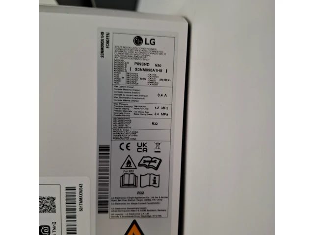 Splitairco binnenunit, lg, p09snd - afbeelding 4 van  4