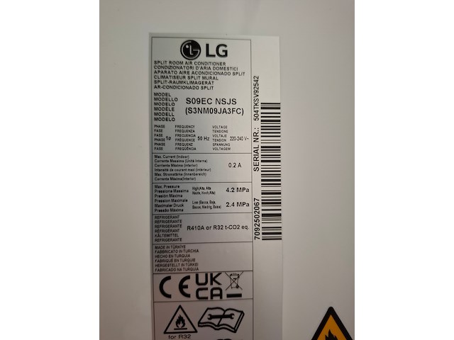Splitairco lg, so9ec nsjs / s09ec ua3s - afbeelding 4 van  8