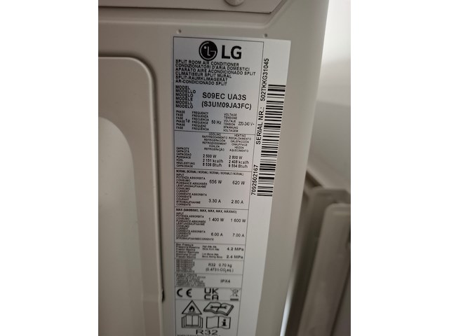 Splitairco lg, so9ec nsjs / s09ec ua3s - afbeelding 6 van  8