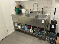 Spoelbak rvs 160x70cm - afbeelding 1 van  3