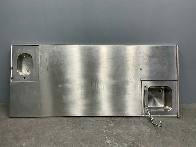 Spoeltafel - 2 spoelbakken - 280x120x34 cm - afbeelding 4 van  11