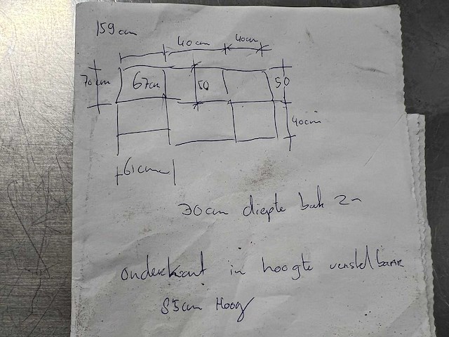 Spoeltafel 159cm - afbeelding 2 van  2