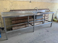 Spoeltafel rvs - 2.5m - afbeelding 3 van  5