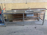 Spoeltafel rvs - 2.5m - afbeelding 4 van  5