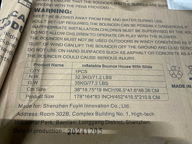 Sportbob hy-02b springkussen met 2 glijbanen - afbeelding 3 van  4