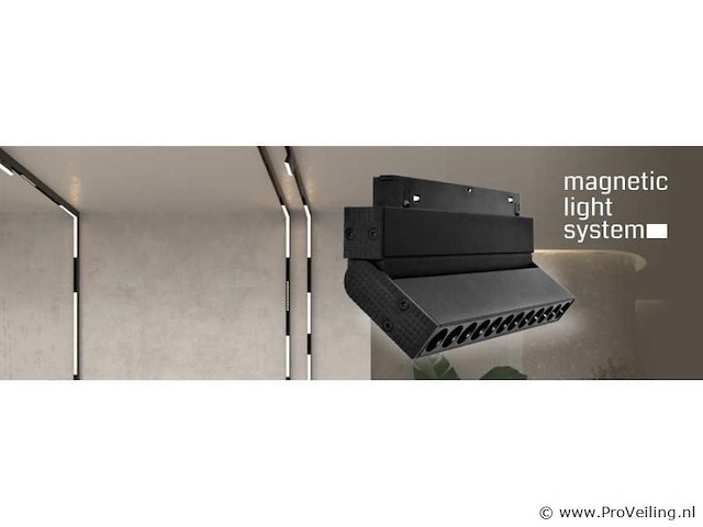 Spot draaibare lineaire led op magnetische rail 48v - 12w - libra (x8) - afbeelding 3 van  5