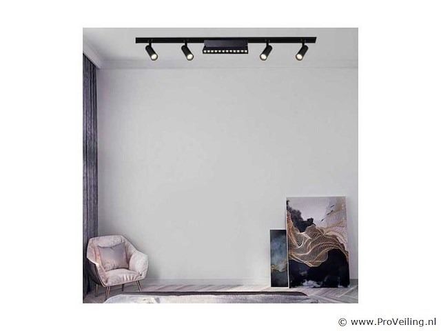 Spot draaibare lineaire led op magnetische rail 48v - 12w - libra (x8) - afbeelding 4 van  5