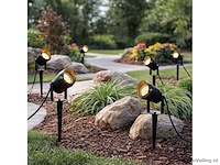 Spot met punt buiten – gu10 – ip54 waterdicht – aluminium – zwart (x10) - afbeelding 1 van  5