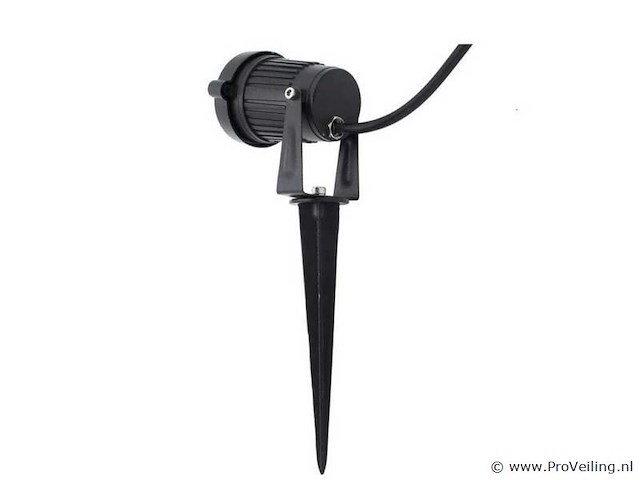 Spot met punt buiten – gu10 – ip54 waterdicht – aluminium – zwart (x6) - afbeelding 3 van  5