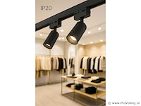 Spot op richtbare rail gu10 – zwart – eenfase – ø58x80x114 mm – ip20 (x10) - afbeelding 2 van  3