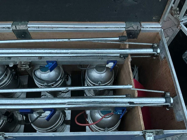 Spotlights met 4barren en statieven in flightcase - afbeelding 3 van  5