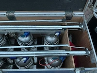 Spotlights met 4barren en statieven in flightcase - afbeelding 3 van  5