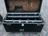 Spotlights met barren in flightcase