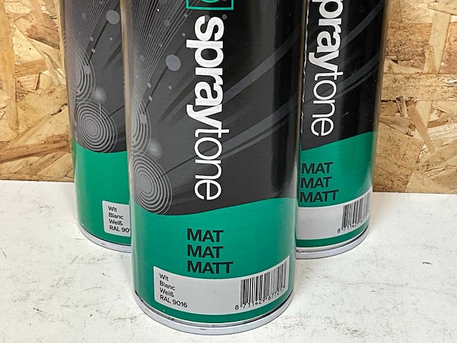 Spraytone spuitbus grondverf en mat wit (7x) - afbeelding 3 van  5