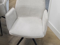 Spreektafel met 6 gestoffeerde draaibare kuipstoelen. tafelafmeting 230 x 100 x 78 cm. - afbeelding 3 van  4