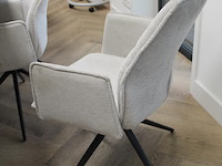 Spreektafel met 6 gestoffeerde draaibare kuipstoelen. tafelafmeting 230 x 100 x 78 cm. - afbeelding 4 van  4