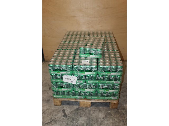 Sprite. 37 trays a 24 blikken 0,33l. totaal 888 blikken. tht 5-26. - afbeelding 2 van  3