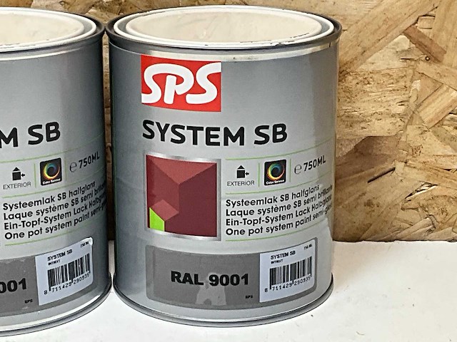 Sps halfglans systeemlak ral 9001 (4x) - afbeelding 2 van  2