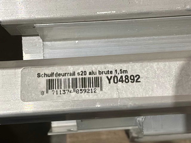 Spurlux schuifdeur rail aluminium (460x) - afbeelding 4 van  8