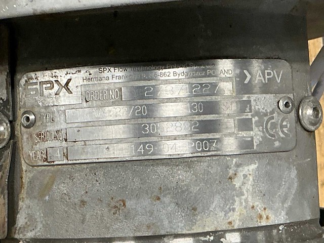 Spx en apv centrifugaalpomp (5x) - afbeelding 7 van  9