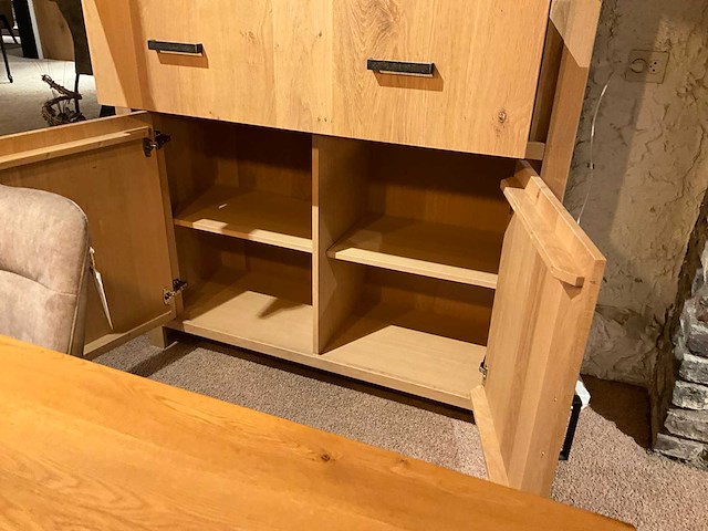 Square eiken opbergkast - afbeelding 7 van  10