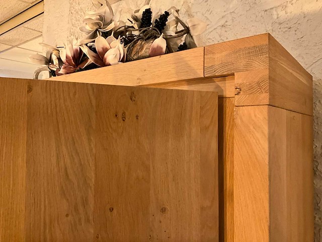 Square eiken opbergkast - afbeelding 10 van  10