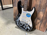 Squier jack daniels stratocaster gitaar elektrisch - afbeelding 2 van  6