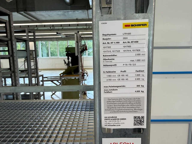 Ssi schafer - 2024 - ltr 600 pallet stelling verzinkt - pallet stelling - afbeelding 7 van  10