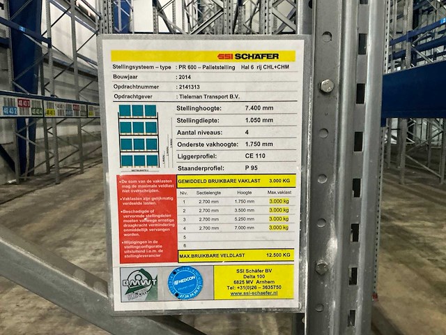 Ssi schafer pr600 magazijnstelling (86 secties) - afbeelding 11 van  33
