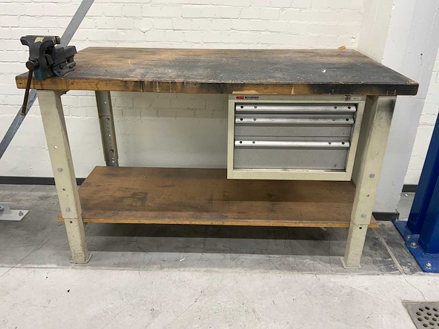 Ssi schäfer werkbank met heuer front bankschroef - afbeelding 2 van  7