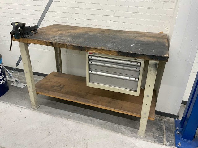 Ssi schäfer werkbank met heuer front bankschroef - afbeelding 3 van  7
