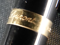 S.t. dupont ellipsis black gold plated ballpoint pen - afbeelding 3 van  3