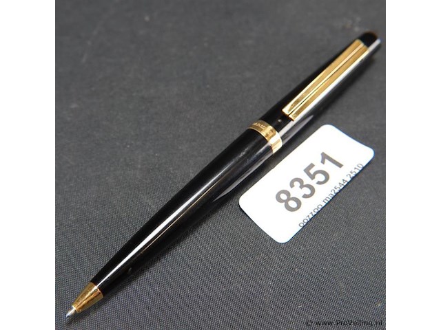 S.t. dupont ellipsis black gold plated ballpoint pen - afbeelding 1 van  3