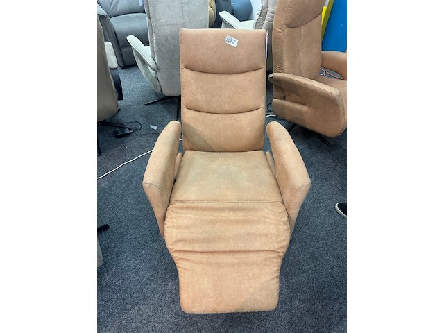 Sta op draai fauteuil harry manueel, hjort knudsen, microvezel, cognac - afbeelding 1 van  1