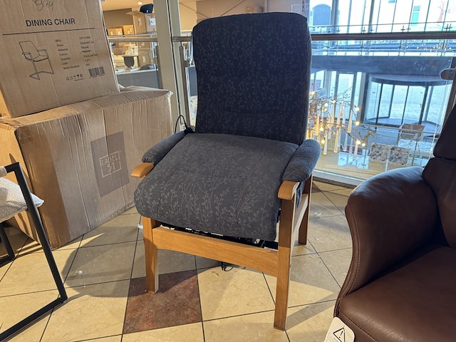 Sta-op stoel, blauw stof, elektrisch verstelbaar - afbeelding 1 van  4