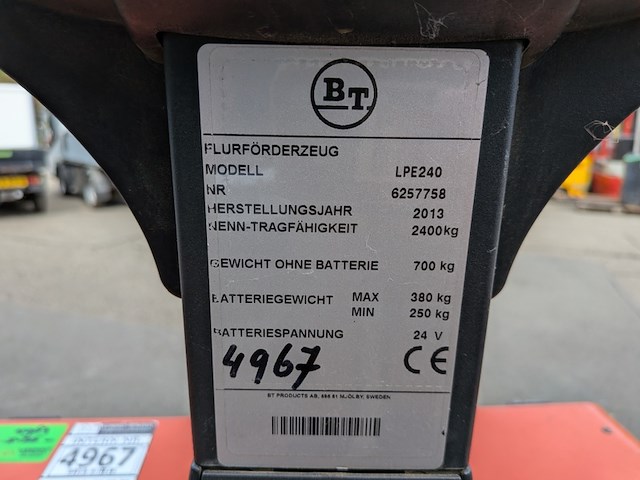 Sta-pompwagen, bt, bt-lpe240, 2013 - afbeelding 2 van  15