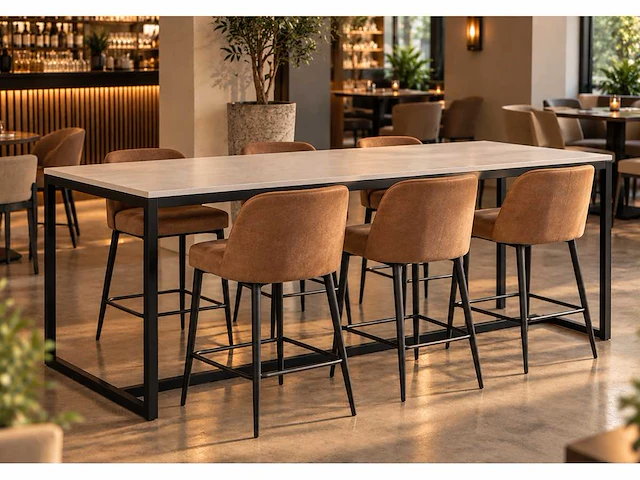 Sta-stamtafel met metalen onderstel - afbeelding 1 van  2