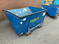 Staal afvalcontainer 1250x1560x850 mm - afbeelding 1 van  4
