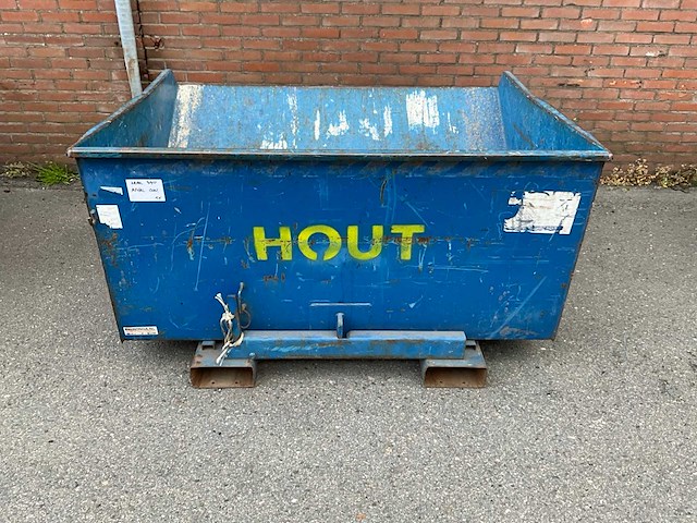 Staal afvalcontainer 1250x1560x850 mm - afbeelding 2 van  4
