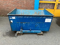 Staal afvalcontainer 1250x1560x850 mm - afbeelding 2 van  4