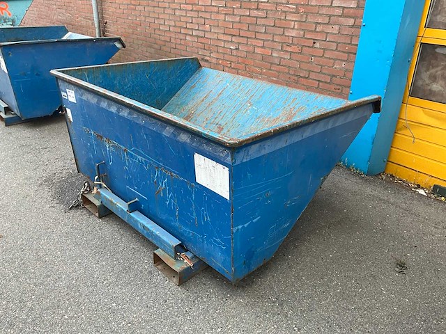 Staal afvalcontainer 1250x1560x850 mm - afbeelding 3 van  4