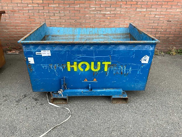 Staal afvalcontainer 1250x1560x850 mm - afbeelding 2 van  4