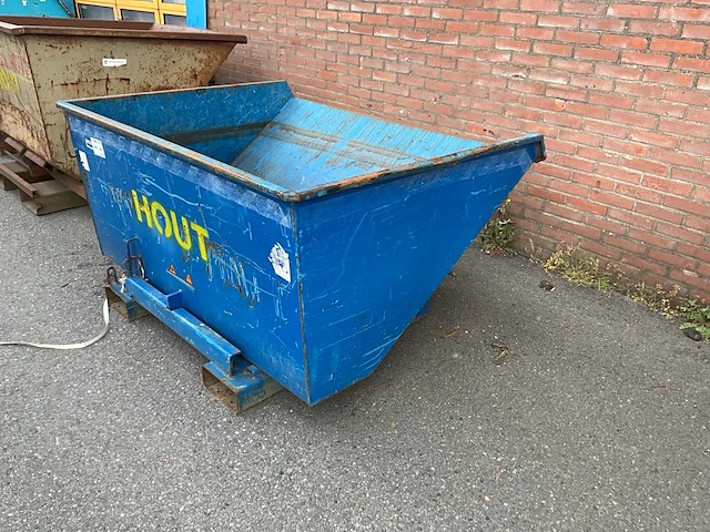 Staal afvalcontainer 1250x1560x850 mm - afbeelding 3 van  4