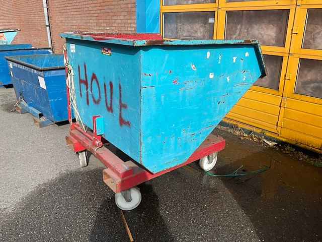 Staal afvalcontainer 1350x1350x1200 mm - afbeelding 2 van  5