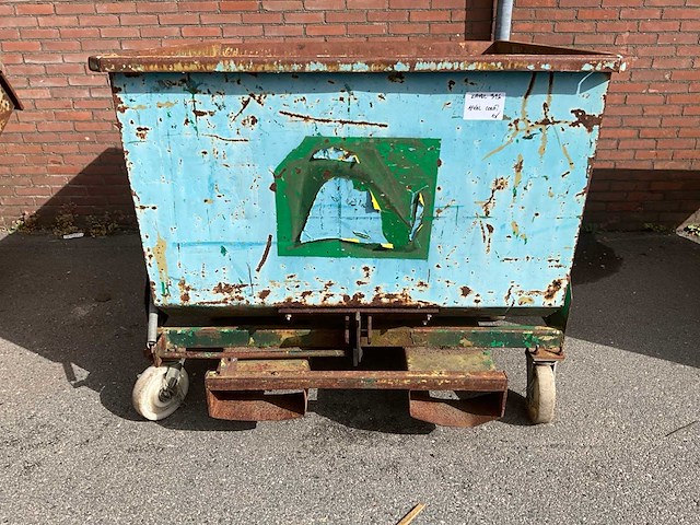 Staal afvalcontainer 1350x1350x1200 mm - afbeelding 2 van  6
