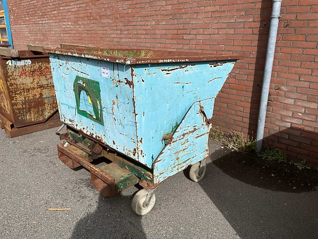 Staal afvalcontainer 1350x1350x1200 mm - afbeelding 3 van  6