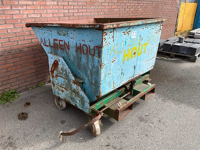 Staal afvalcontainer 1350x1350x1200 mm - afbeelding 1 van  6