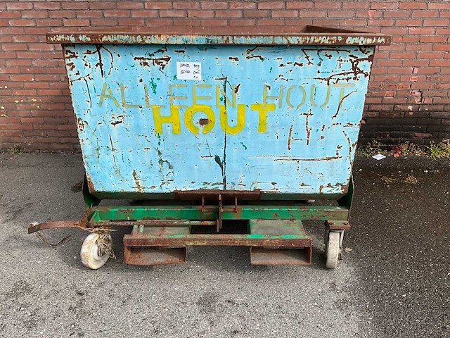 Staal afvalcontainer 1350x1350x1200 mm - afbeelding 2 van  6