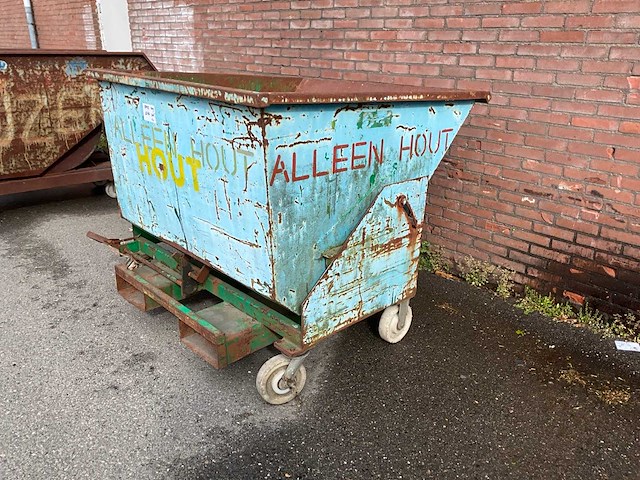 Staal afvalcontainer 1350x1350x1200 mm - afbeelding 3 van  6