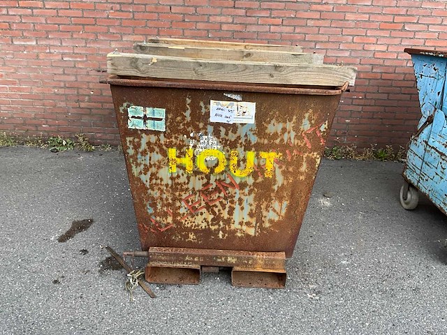 Staal afvalcontainer 1500x1050x1250 mm - afbeelding 1 van  2